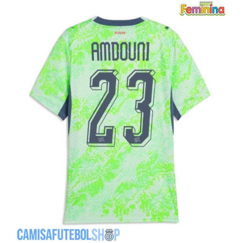 Camisa de time de futebol Suíça Zeki Amdouni #23 Replicas 2º Equipamento Feminina Mundo 2026 Manga Curta